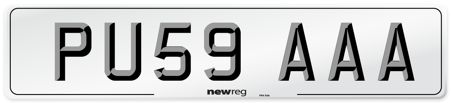 PU59 AAA Number Plate from New Reg